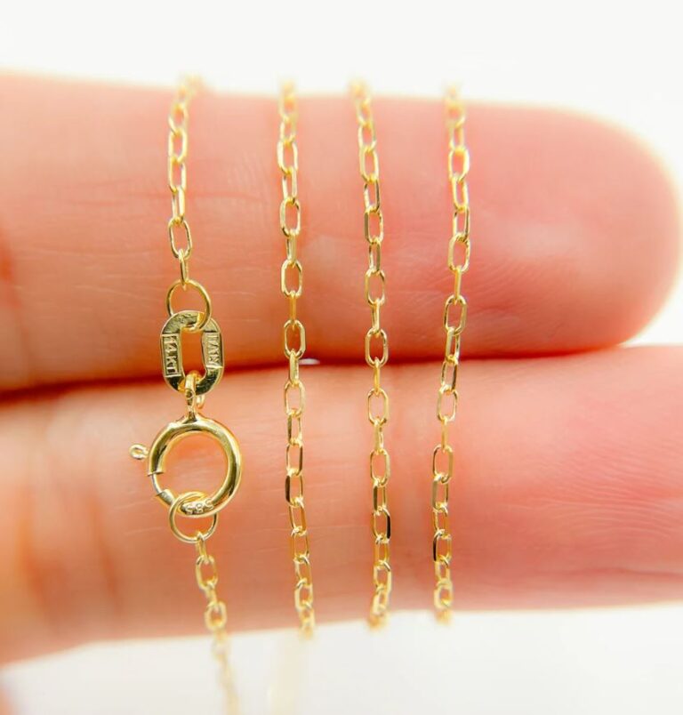 solid gold necklace women