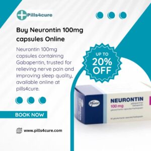 Buy Neurontin 100mg capsules online from pills4cure, featuring gabapentin for nerve pain relief with up to 20% discount offer.