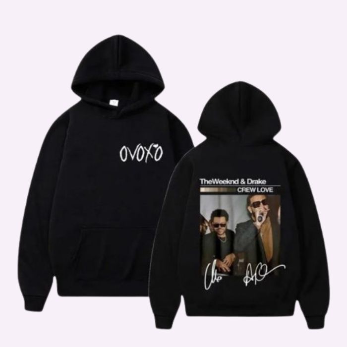 The Weeknd X Drake Crew Love Ovoxo Collab Hoodie Graphic