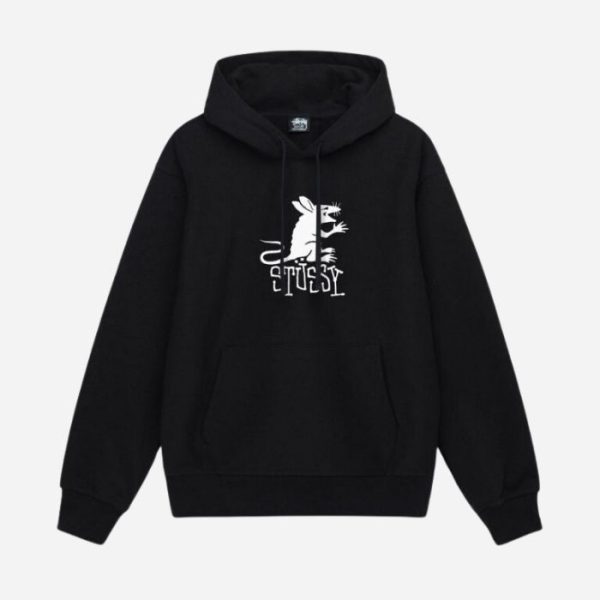 STUSSY-RAT-HOODIE-BLACK-