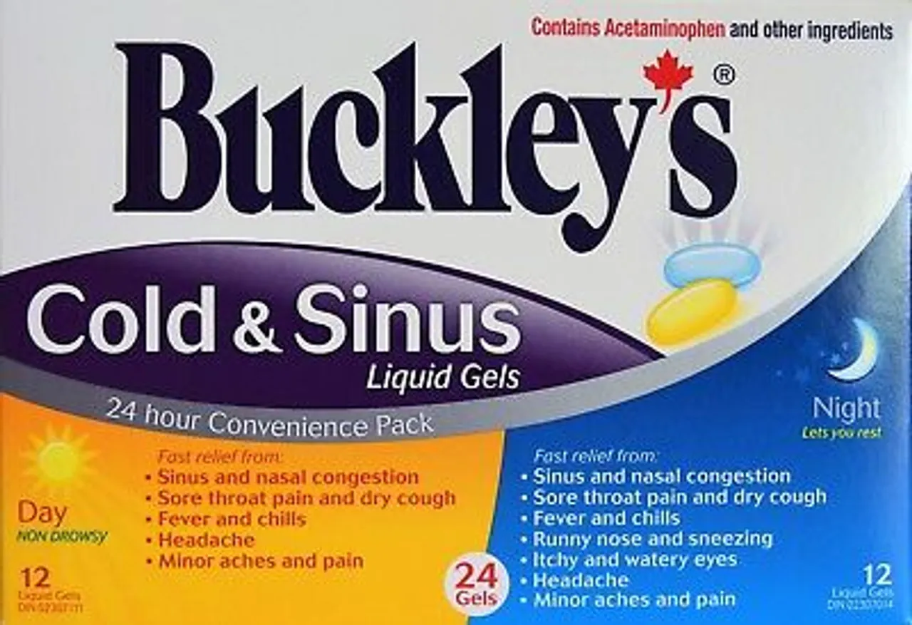 Buckley’s Cold & Sinus 24H Liquid Gels Convenience Pack, 12 + 12 Liquid Gel Caps