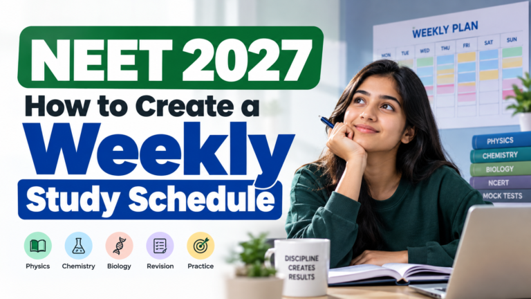 NEET 2027: How to Create a Weekly Study Schedule